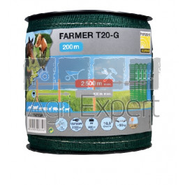 Ruban Farmer Horizont vert pour clôture Courte largeur 20 ou 40 mm