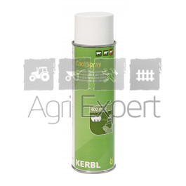 Spray Kerbl CoolSpray pour lubrifier, nettoyer et refroidir les peignes de tondeuse. Anti bactériens