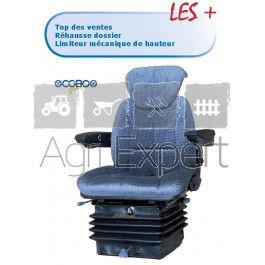Siège suspension pneumatique Maxi M98 12V matière tissu avec contacteur de sécurité COBO