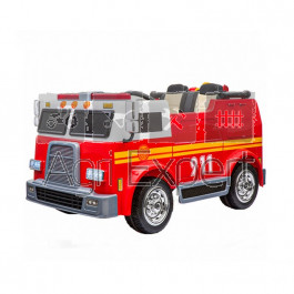 Camion de pompier électrique pour enfant avec lance à eau et pneu souple, avec télécommande parentale, V.max : 5 km/h. Jouet