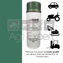 Aérosol peinture RAL 6000 vert patine bombe de retouche 400 ml, teinte spécifique pour machines agricole, tracteur Agricole, Engins de chantier etc...  