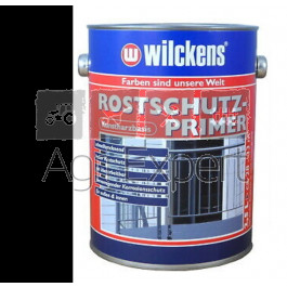 Primer anti-rouille à base de résine synthétique Noir 600 application au pistolet à peinture Pot d'antirouille 2,5 litres Wilckens