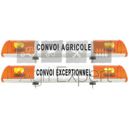 Rampe de signalisation "Convoi Agricole" ou "Convoi exceptionnel" 970 mm à visser