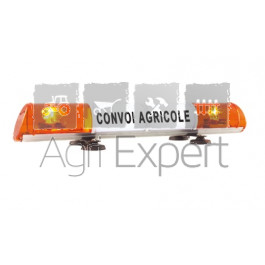 Rampe de signalisation "Convoi Agricole" ou "Convoi exceptionnel" 970mm magnétique Sirena, structure en polycarbonate incassable