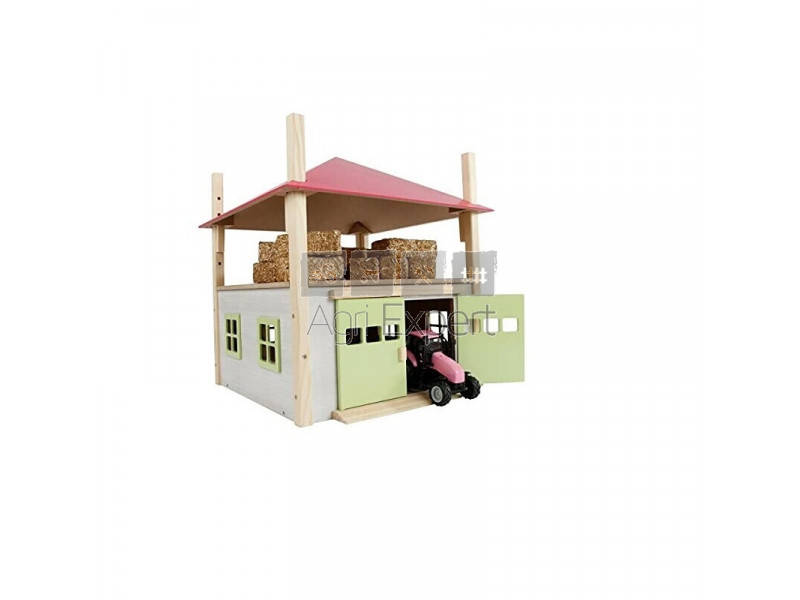 Ferme en bois jouet enfants étable a stabulation avec toit ouvrant Kids  Globe 610492