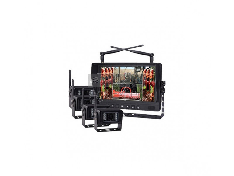 Caméra de recul tracteur 4 caméras écran LCD 9 pouces pour véhicules  utilitaires, camions, remorque, tracteurs, et machines agricoles Veise  DF-966H4364