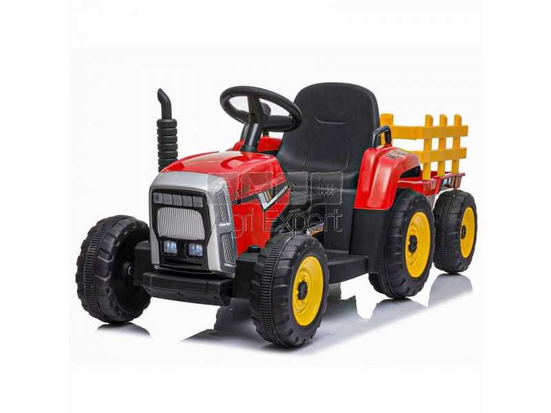 Tracteur électrique Massey-Ferguson, McCormick, Case IH pour enfant avec  remorque, feux LED, audio USB et Bluetooth, puissance 12V 70W - V.max : 7  km/h , Costway 