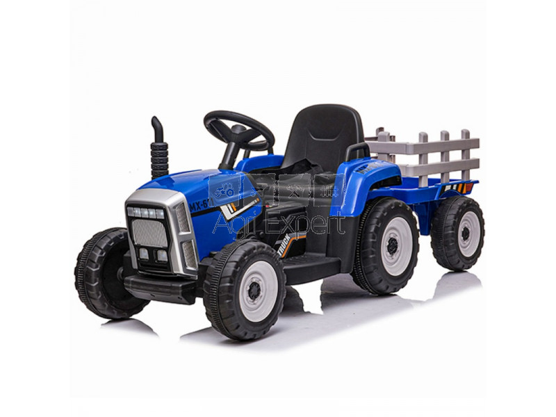 Tracteur électrique Deutz-Fahr pour enfant avec remorque, feux LED, audio  USB et Bluetooth, puissance 12V 70W - V.max : 7 km/h , John-Deere, Costway 