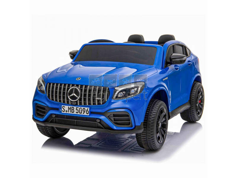 Voiture électrique 2 places 12V Mercedes GLC 63S Bleu avec pneu gomme,  Télécommande parentale 2,4 Ghz, Démarrage progressif