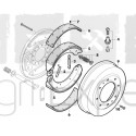 Kit de 4 machoires de frein à tambour tracteur Massey-Ferguson 35, TE20, TEA20, TED20, TEF20, 135, 835, Ford Dexta, Super Dexta