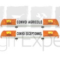 Rampe de signalisation "Convoi Agricole" ou "Convoi exceptionnel" 970 mm à visser