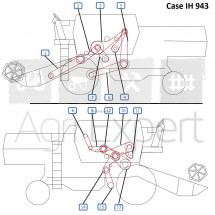 Courroie embrayage plate forme de coupe moissonneuse batteuse Case IH 953, 1480, Laverda M84, M90, M100, M100 AL