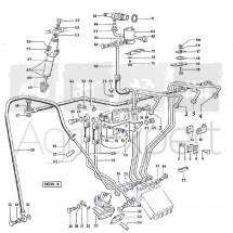Tuyau d'injecteur N°1 moteur Same 1054P tracteur Centurion 75, Laser 85, Leopard 85, Mercury 85, Saturno 80 Lamborghini C754, C784, R784, R854