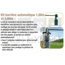 kit 2 barrières automatique largeur de 1,80m chacune soit 3,6 m au total
