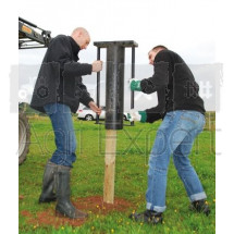 Enfonce pieux pour piquet en bois jusqu'à 15cm de diamètre, poids 32 kg.