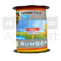 Ruban Farmer Horizont  Jaune/orange pour clôture Courte  largeur 10 ou 20 mm