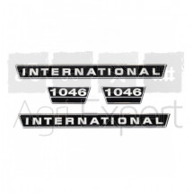 Jeu d'autocollants International 1046, revêtement en chrome pour tracteur ( Case IH 1046 )