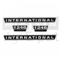 Jeu d'autocollants International 1246, revêtement en chrome pour tracteur ( Case IH 1246 )