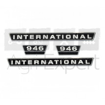 Jeu d'autocollants International 946, revêtement en chrome pour tracteur ( Case IH 946 )