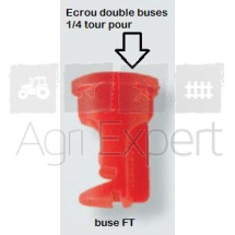Ecrou double buse 1/4 tour pour buse FT