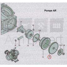 Kit membranes HPDS pour pompe à 6 pistons AR250 BPC ANNOVI REVERBERI 1211AR