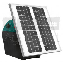 Poste de clôture 9/12V 1.2 joules AKO Mobil Power A1200 + batterie 12V + panneau solaire 8W.