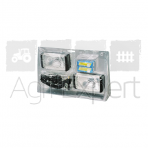 Kit de 2 phares de travail rectangulaires avec faisceau et ampoules 12v