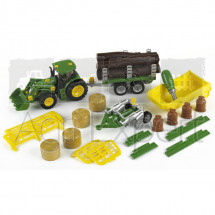 Kit de tracteur à monter modèle John Deere avec chargeur et remorque jouet KLEIN 3907