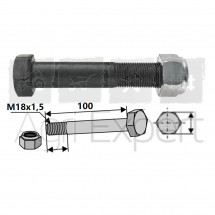 Boulon M18x100 pour marteau de broyeur Omarv, M18 x 1,5 x 100 mm, 10.9