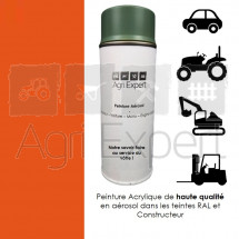 Peinture Orange Kubota Aérosol 400 ml, teinte spécifique pour matériel agricole et TP