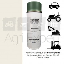 Aérosol peinture Blanc pur RAL 9010 bombe de retouche 400 ml utilisation Agricole, Engins de chantier, Chariot élévateur, Voiture, Moto, Camion ect...
