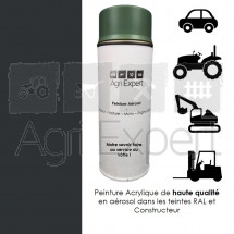 Aérosol peinture Gris foncé Iseki bombe de retouche 400 ml, teinte spécifique pour tracteur agricole, matériel de fenaison, faneuse, andainneur, faucheuse etc...