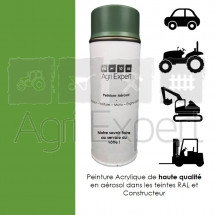 Aérosol peinture nouveau Vert RAL 6018 bombe de retouche 400 ml, teinte spécifique pour tracteur agricole, matériel de fenaison, faneuse, andainneur, faucheuse etc...