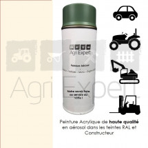 Peinture Aérosol Blanc tracteur Lamborghini bombe de retouche 400 ml, teinte spécifique pour engins et tracteur agricole