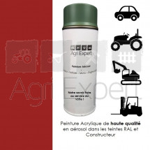 Peinture Aérosol Rouge tracteur Porsche bombe de retouche 400 ml, teinte spécifique pour matériel agricole 
