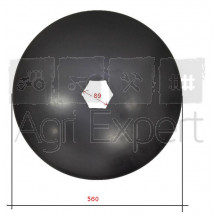 Disque bombé lisse diamètre 560x4.5 hexagonal 89 mm