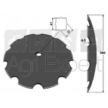 Disque bombé crénelé diamètre 560x4.5 carré 36/41 mm Bellota