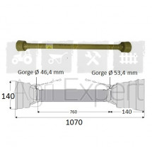 Protection de cardan adaptable transmission tube Ø60.2 /66.3 mm