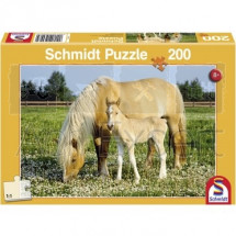 Puzzle jument avec poulain Schmidt 200 pièces