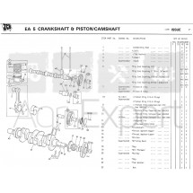 Tige de culbuteur tractopelle JCB 2D, 3C, 3D, 700 moteur BMC 4/98NT, 4/98NV, 3/8T, 3/8DT