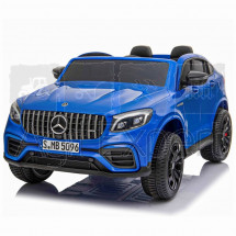 Voiture electrique enfant Mercedes Benz GLC 63S Bleu 2 places avec pneu gomme, Télécommande parentale 2,4 Ghz, Démarrage progressif