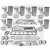 Kit de révision moteur John-Deere 6076A, 6076H, 6076T avec pochette de joint et coussinet de bielle tracteur 4055, 4255, 4455, 4555, 4755 