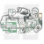 Pochette de joint complémentaire moteur Case IH D310, D358, DT358, DT402, tracteur 946, 955, 956, 1046, 1055, 1056, 1255, 1455