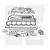 Pochette de joint moteur John-Deere 6466A, 6466D, 6466T tracteur 4050E, 4240, 4240S, 4250, 4350, 4440, 4450, 4640, 4650, 4840, 4850, 8440